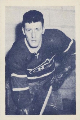 1952 Juniors Blue Tint Claude Provost #138 Hockey Card
