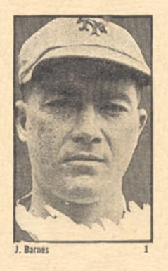 1923 Maple Crispette J. Barnes #1 Baseball Card