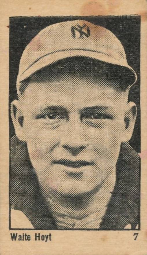 1923 Maple Crispette Waite Hoyt #7 Baseball Card