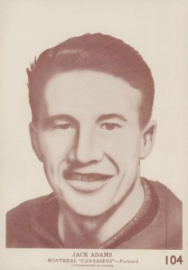 1940 O-Pee-Chee Jack Adams #104 Hockey Card