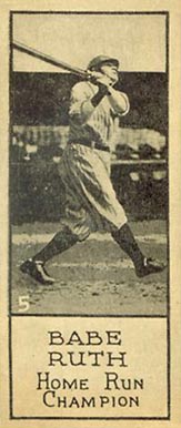 1924 Willard Chocolate Sports Champions Babe Ruth #5 Baseball Card