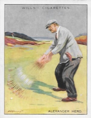 1930 W.D. & H.O. Wills Famous Golfers Alexander Herd #10 Golf Card