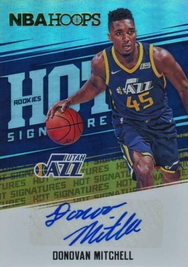2017 Panini Hoops Hot Signatures Rookies Donovan Mitchell #HSRDM Basketball Card