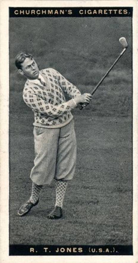 1927 WA & AC Churchman's Famous Golfers-Small R.T. Jones #27 Golf Card