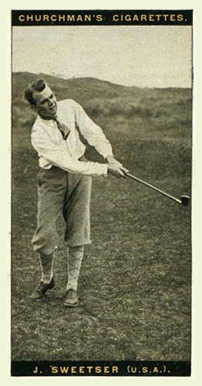 1927 WA & AC Churchman's Famous Golfers-Small J. Sweetser #39 Golf Card