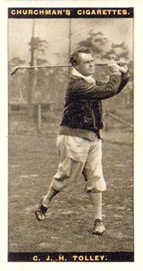 1927 WA & AC Churchman's Famous Golfers-Small C.J.H. Tolley #43 Golf Card