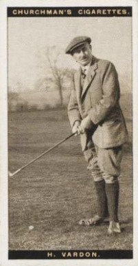 1927 WA & AC Churchman's Famous Golfers-Small Harry Vardon #44 Golf Card