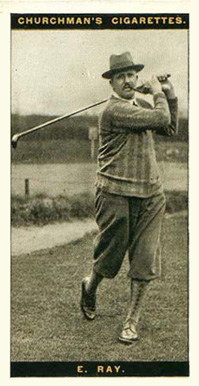 1927 WA & AC Churchman's Famous Golfers-Small E. Ray #34 Golf Card