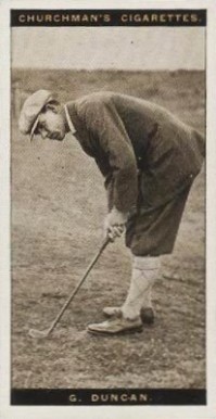 1927 WA & AC Churchman's Famous Golfers-Small George Duncan #10 Golf Card