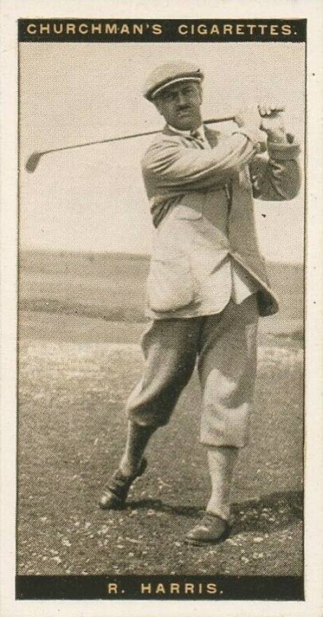 1927 WA & AC Churchman's Famous Golfers-Small R. Harris #15 Golf Card