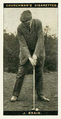 1927 WA & AC Churchman's Famous Golfers-Small J. Braid #6 Golf Card
