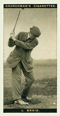 1927 WA & AC Churchman's Famous Golfers-Small J. Braid #7 Golf Card