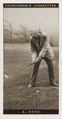 1927 WA & AC Churchman's Famous Golfers-Small A. Herd #19 Golf Card