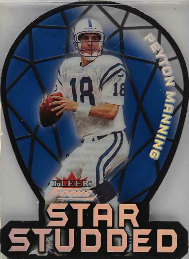 2000 Fleer Focus Star Studded Peyton Manning #1 Football Card