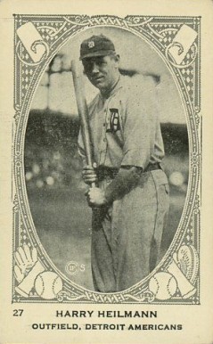 1922 Neilson's Chocolate Type 1 Harry Heilmann #27 Baseball Card