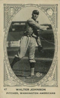 1922 Neilson's Chocolate Type 1 Walter Johnson #47 Baseball Card