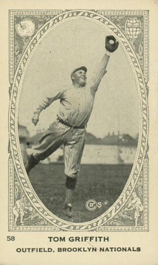 1922 Neilson's Chocolate Type 1 Tom Griffith #58 Baseball Card