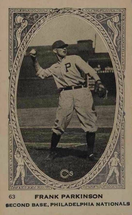 1922 Neilson's Chocolate Type 1 Frank Parkinson #63 Baseball Card