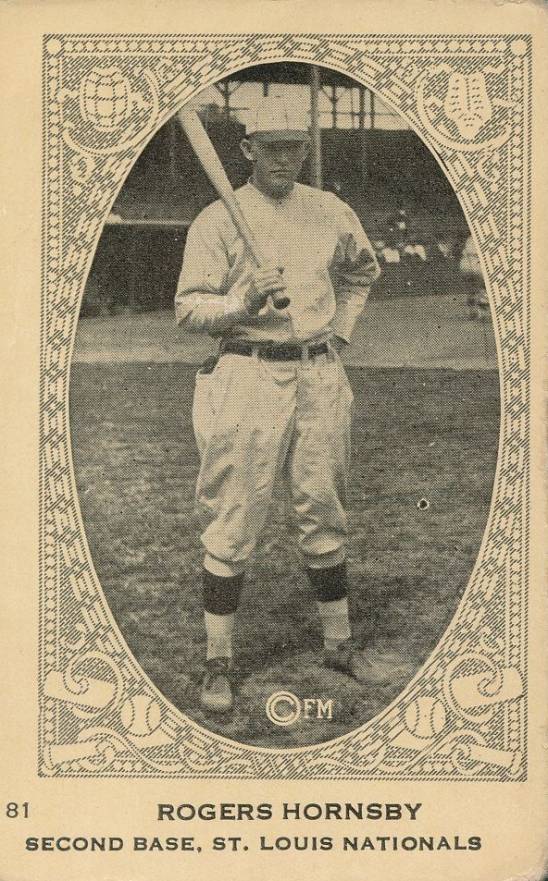 1922 Neilson's Chocolate Type 1 Rogers Hornsby #81 Baseball Card