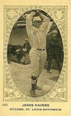 1922 Neilson's Chocolate Type 1 Jesse Haines #103 Baseball Card