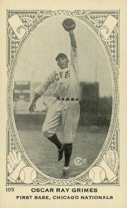 1922 Neilson's Chocolate Type 1 Oscar Ray Grimes #105 Baseball Card