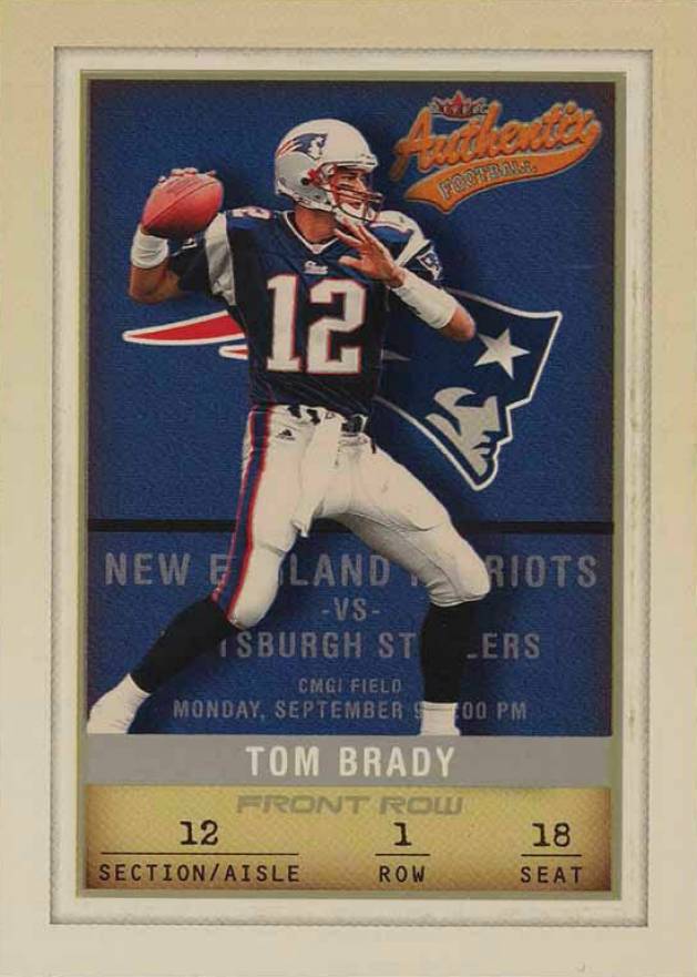 2002 Fleer Authentix Tom Brady #48 Football Card