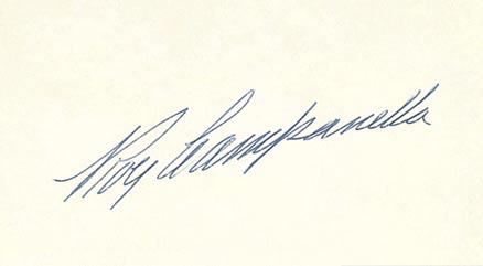 1999 HOF Autograph Index, Postcards, Album, Photo, etc Roy Campanella #33 Baseball Card