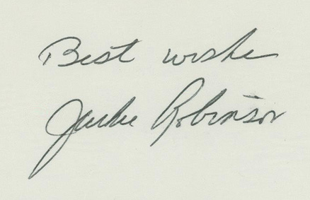1999 HOF Autograph Index, Postcards, Album, Photo, etc Jackie Robinson #209 Baseball Card