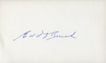 1999 HOF Autograph Index, Postcards, Album, Photo, etc Edd Roush # Baseball Card