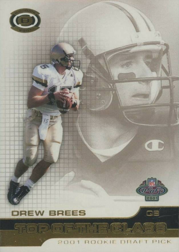 2001 Pacific Dynagon Top of the Class Drew Brees #3 Football Card