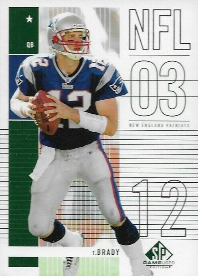 2003 SP Game Used Tom Brady #53 Football Card