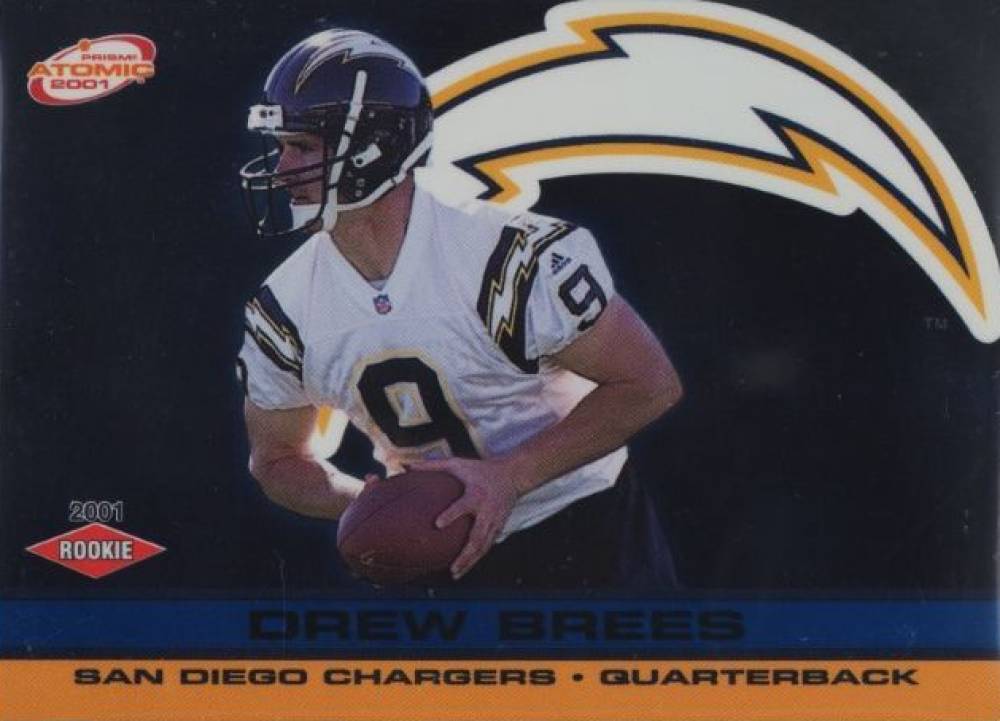 2001 Pacific Prism Atomic Drew Brees #188 Football Card