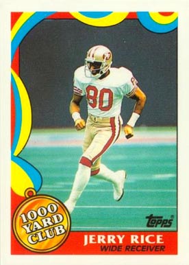 1989 Topps 1000 Yard Club Jerry Rice #5 Football Card