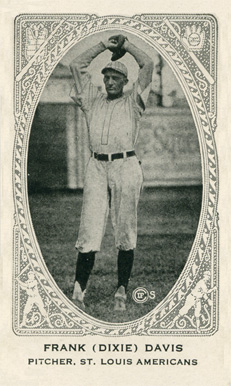 1922 Neilson's Chocolate Type 2 Frank (Dixie) Davis # Baseball Card