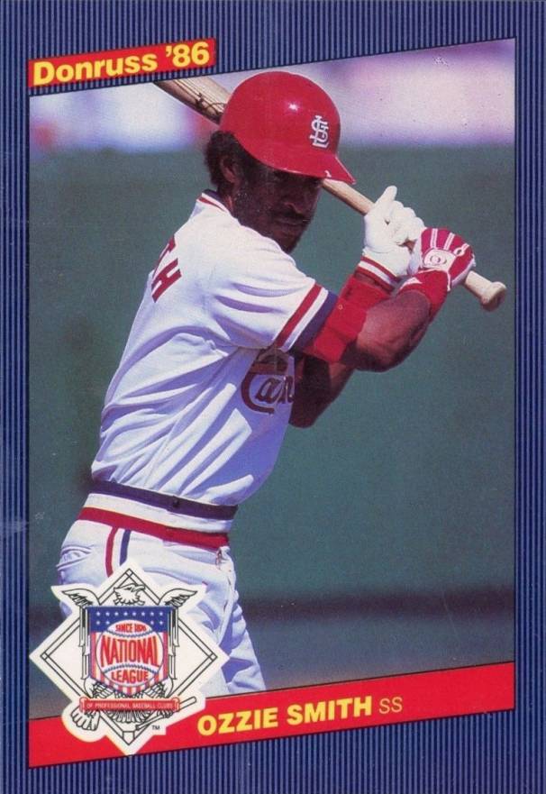 1986 Donruss All-Stars Ozzie Smith #8 Baseball Card