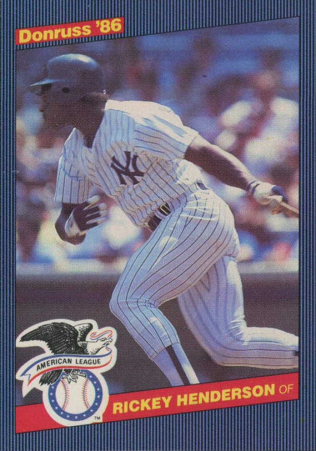 1986 Donruss All-Stars Rickey Henderson #10 Baseball Card