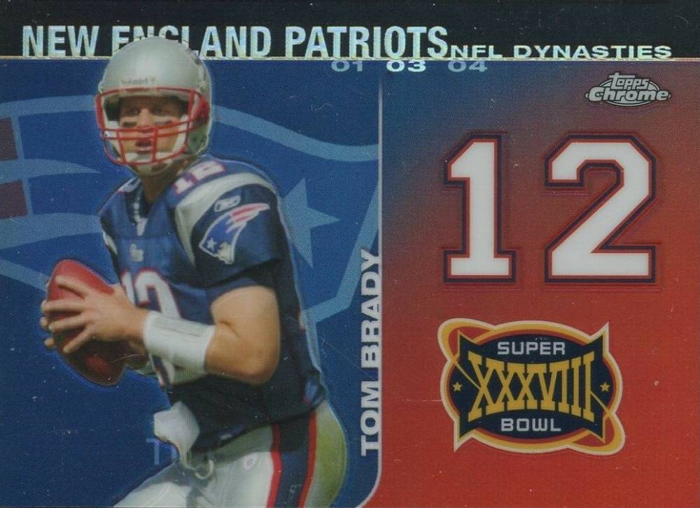 2008 Topps Chrome Dynasties Refractor Tom Brady # Football Card