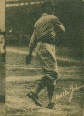 1921 Schapira Bros. Big Show Candy Walter Johnson #6 Baseball Card