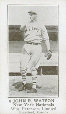 1923 William Paterson John Watson #8 Baseball Card