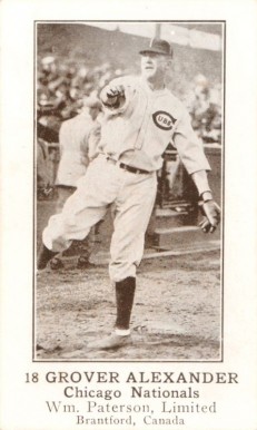 1923 William Paterson Grover Alexander #18 Baseball Card