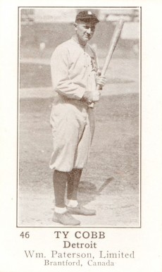 1923 William Paterson Ty Cobb #46 Baseball Card