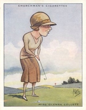 1931 WA & AC Churchman Prominent Golfers Glenna Collett #1 Golf Card