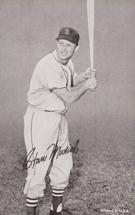 1962 Exhibits Statistic Back Stan Musial # Baseball Card