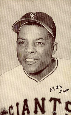 1962 Exhibits Statistic Back Willie Mays # Baseball Card