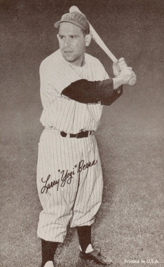 1962 Exhibits Statistic Back Yogi Berra # Baseball Card