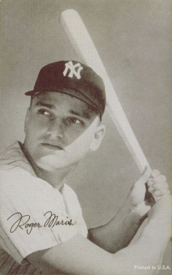 1962 Exhibits Statistic Back Roger Maris #24 Baseball Card