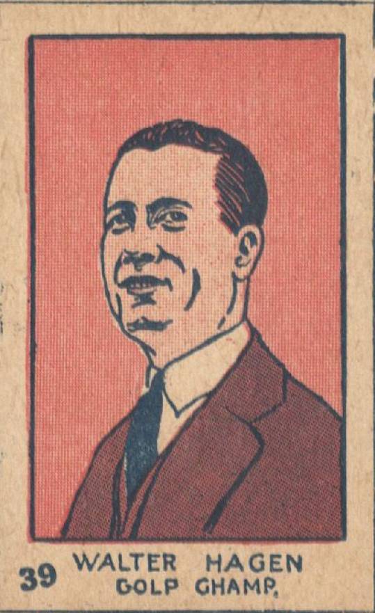 1926 W512 Hand Cut Walter Hagen #39 Other Sports Card