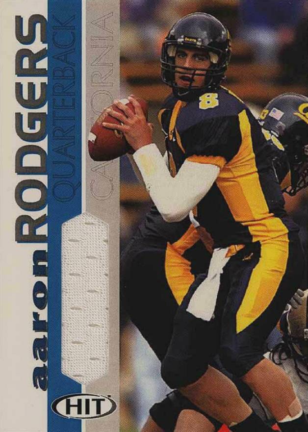 2005 SA-GE Hit Jersey Aaron Rodgers #AR Football Card