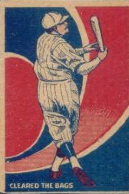1921 Schapira Bros. Babe Ruth-Hand Cut Cleared the bags # Baseball Card