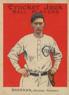 1914 Cracker Jack BRENNAN, Chicago-Federals #115 Baseball Card
